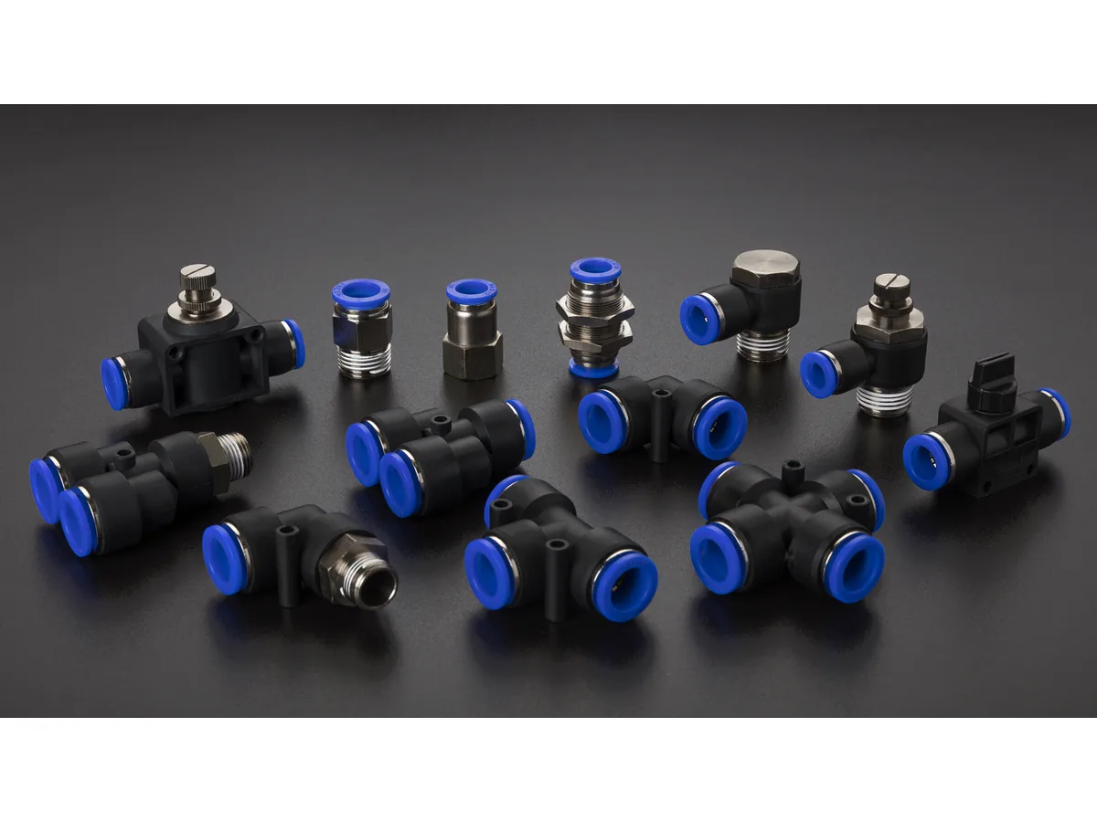 Conexiones rápidas plásticas en sus distintas configuraciones.